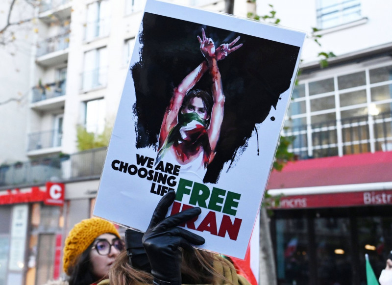 Paris protest against execution of prisoners in Iran, December 11, 2022