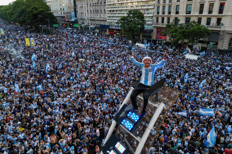 Fans Watch Argentina v Croatia in Buenos Aires - FIFA World Cup Qatar 2022