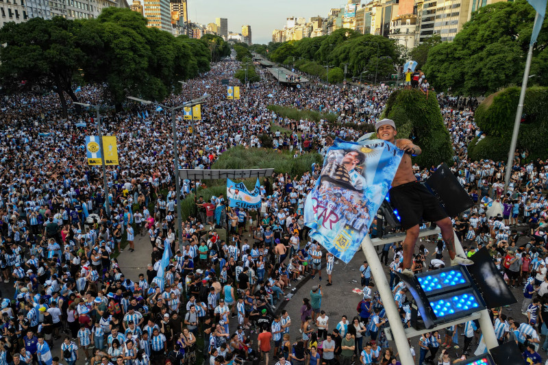 Fans Watch Argentina v Croatia in Buenos Aires - FIFA World Cup Qatar 2022