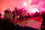 People celebrating Croatia bronze medal at FIFA World Cup, Zagreb, Croatia - 17 Dec 2022