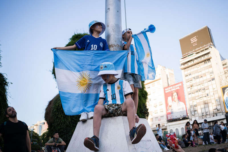 Argentine fans celebrate in Buenos Aires - 18 Dec 2022