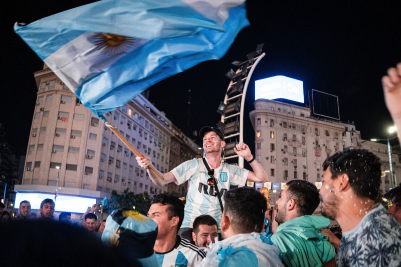 Argentine fans celebrate in Buenos Aires - 18 Dec 2022