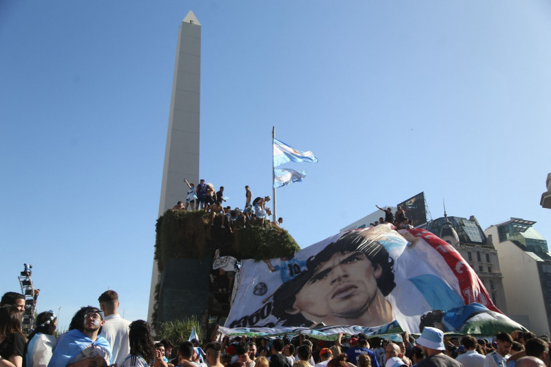 Argentinians celebrate winning FIFA World Cup Qatar 2022