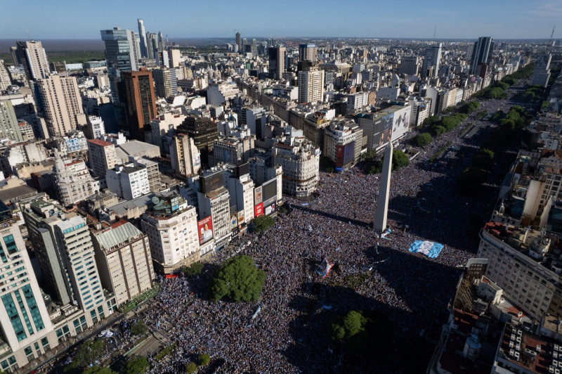 Argentinians celebrate winning FIFA World Cup Qatar 2022