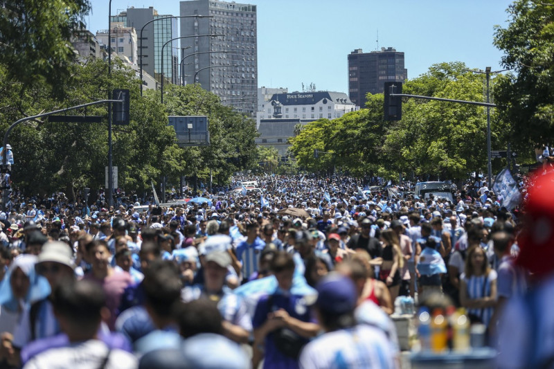 Argentinians celebrate their nation’s third World Cup victory