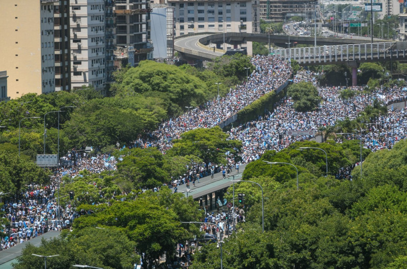 Argentinian fans celebrate winning FIFA World Cup 2022, Buenos Aires, Argentina - 20 Dec 2022