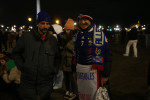 Fans wait for the arrival of the French national football team in Paris