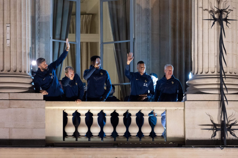 Arrival of the French football team at the Crillon Hotel - Paris, France - 19 Dec 2022
