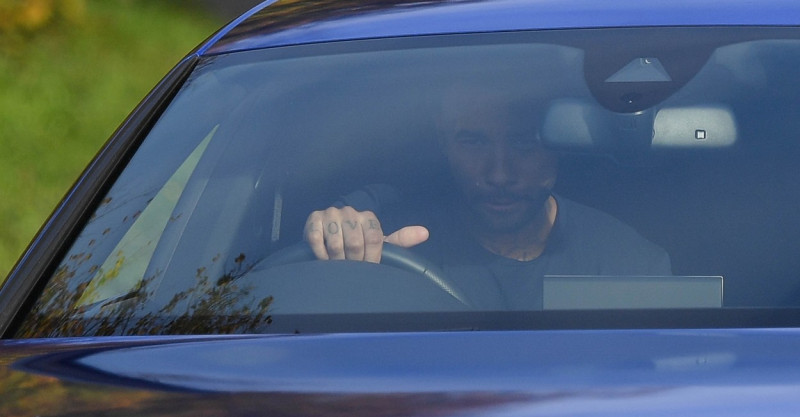 *EXCLUSIVE* Jermaine Pennant seen leaving home with his wife Alice Goodwin