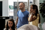 *EXCLUSIVE* Andres Iniesta and family at Barcelona Airport
