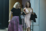 Ex on the beach star Jess Impiazzi seen leaving MKNY house after enjoying a bank holiday weekend day out drinking with friends