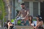 EXCLUSIVE: Jermaine Pennant relaxing on a sun bed on Tulum beach