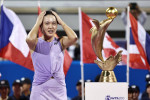 Zhu Lin, CHN, after singles final of 2023 Thailand Open in Hua Hin, 05/02/2023; - *** Zhu Lin, CHN, after singles final