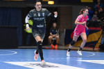 Cristina Georgiana Neagu se bucura dupa un gol marcat in meciul de handbal feminin dintre CSM Bucuresti si Brest Bretagn