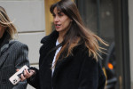 Milan, Italy. 17th Mar, 2022. Milan, 17-03-2022 Melissa Satta with her new haircut, surprised to go shopping at "MIU MIU" with a friend. When he finishes he takes a walk until he reaches his car and after some souvenir photos with some fans he goes home.
