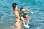 Italian TV presenter Melissa Satta is seen on holiday with her son Maddox who she shares with her ex, footballer Kevin-Prince Boateng.
