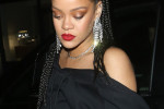 Rihanna pictured leaving the Netflix BAFTA after party at Chiltern Firehouse in London at 6.30 am