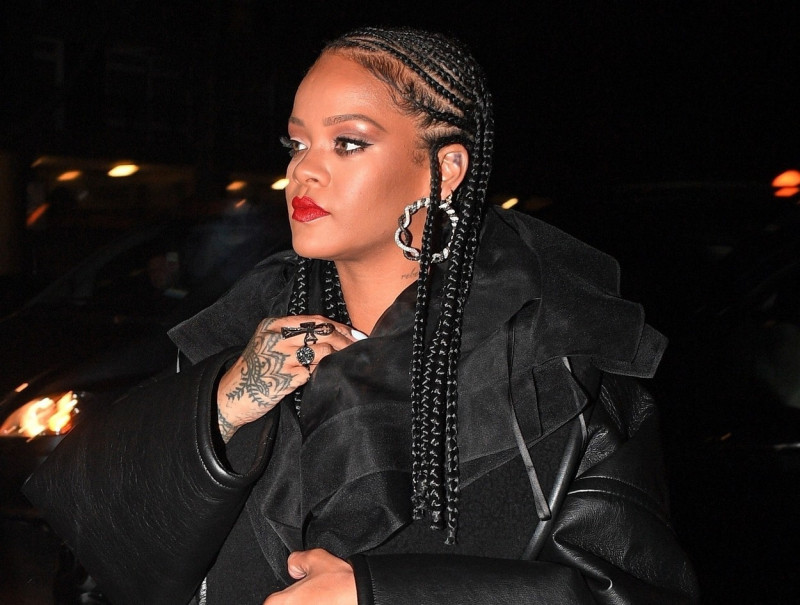 Rihanna seen arriving at Laylow Nightclub in London following the British Fashion Awards.
