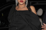 Rihanna arrives at the Chiltern Firehouse for a BAFTA afterparty at 4.30am. The singer stayed until 6.30am. Rihanna was wearing an all black outfit, plus some eye catching earrings and rings