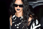 *EXCLUSIVE* Rihanna channels her inner Beetle Juice as she steps out for brother Rory's Halloween party in NYC