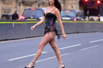 World Cup 2022 sensation and Crazed Football fan Ivana Knoll puts on a Leggy and Busty Display around Westminster. The Croatian Beauty Stopped traffic and Made heads turn