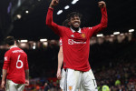 Manchester, England, 1st March 2023. Fred of Manchester United, ManU celebrates after he scores to make it 3-1 during th