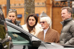 *EXCLUSIVE* WEB MUST CALL FOR PRICING - Formula One's Past and Present Bernie Ecclestone and Christian Horner are spotted admiring the Prototype Supercar "De Tomaso" during a trip during the famous Swiss Alps resort in Gstaad.