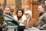 *EXCLUSIVE* WEB MUST CALL FOR PRICING - Formula One's Past and Present Bernie Ecclestone and Christian Horner are spotted admiring the Prototype Supercar "De Tomaso" during a trip during the famous Swiss Alps resort in Gstaad.