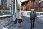 *EXCLUSIVE* STRICTLY NOT AVAILABLE FOR ONLINE USAGE UNTIL 23:25 PM UK TIME ON 24/12/2021 - The Former Formula One Supremo, 91-year old Bernie Ecclestone and his wife Fabiana Flosi enjoy their family holidays in the Swiss Alps.