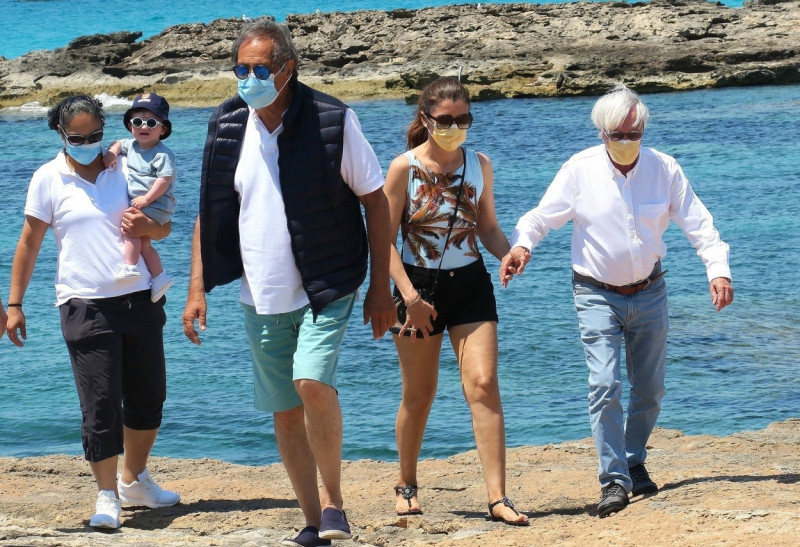 *EXCLUSIVE* 90-year old Former Formula One Supremo Bernie Ecclestone enjoys a family holiday in the Spanish sunshine of Formentera.