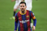 Lionel Messi of FC Barcelone during the Spanish Cup, Copa del Rey, semi final, 1st leg football match between FC Sevilla and FC Barcelona on February 10, 2021 at Sanchez Pizjuan stadium in Sevilla, Spain - Photo Laurent Lairys / DPPI