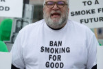 Edinburgh, UK. 9th Mar, 2022. VPZ and Razor Ruddock call or a complete Ban on smoking on the National No Smoking Day in Edinburgh. Scotland. Pictured: Razor Ruddock. Pic Credit: Pako Mera/Alamy Live News