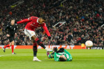 Manchester, England, 9th March 2023. Marcus Rashford of Manchester United, ManU scores the first goal during the UEFA Eu
