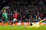 Manchester, England, 9th March 2023. Claudio Bravo of Real Betis saves a shot from Marcus Rashford of Manchester United,