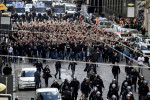 Champions League, a Parade of Eintracht Frankfurt Fans on the Streets of Naples, Napoli, Italy - 15 Mar 2023