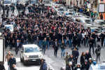 CL round of 16 football match between SSC Napoli and Eintracht Frankfur Frankfurt fans travel the city streets before th