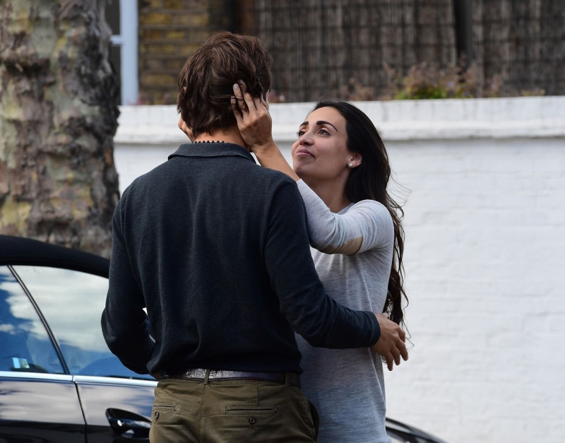 *EXCLUSIVE* Mathieu Flamini shows a public display of affection with a mystery lady in London