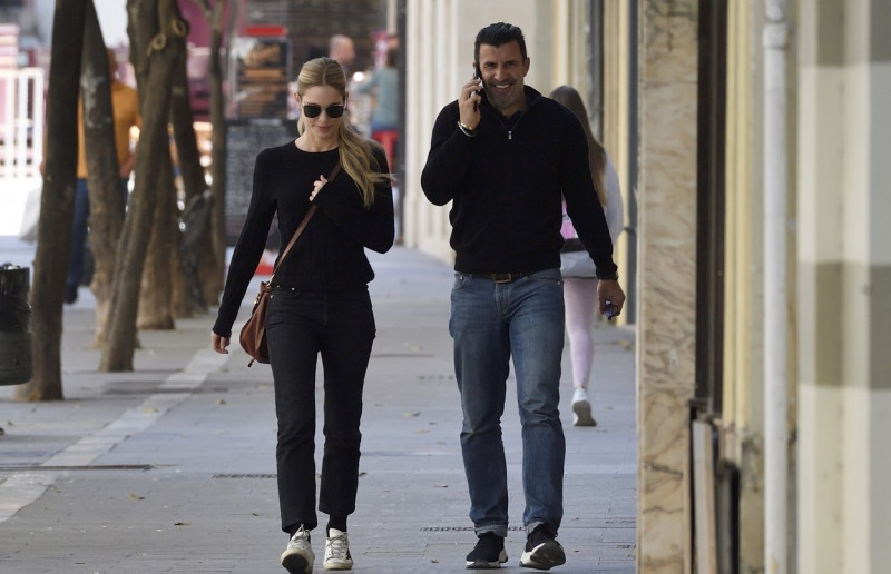 *EXCLUSIVE* Legendary Barcelona, Real Madrid and Portugal Footballer Luis Figo accompanied his wife, the Swedish fashion model Helen Svedin to a Horse Riding Competition out in Jerez, Spain.*PICTURES TAKEN ON 23/03/2023*