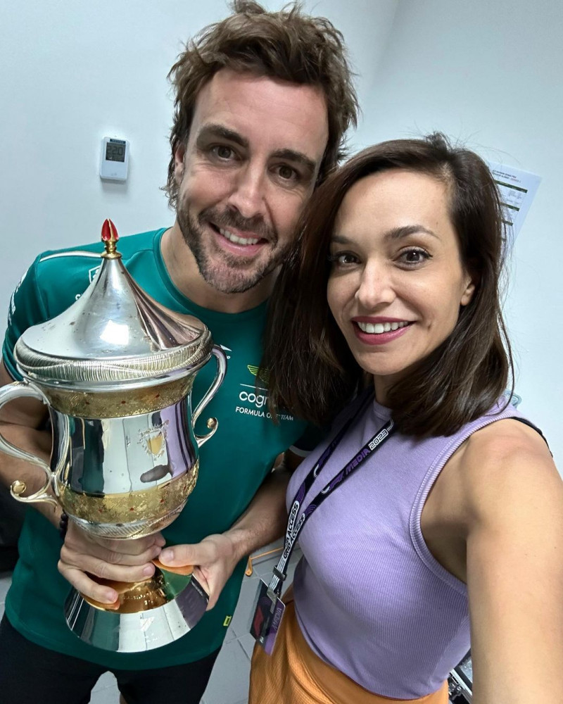 Andrea Schlager și Fernando Alonso / Foto: instagram@andrea.m.schlager