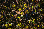 supporters de Nantes - ambiance - envahissement du terrain en fin de match FOOTBALL : FC Nantes vs Lyon - 1/2 Finale de