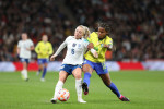 Geyse of Brazil Women barges Alex Greenwood of England Lionesses during the CONMEBOL-UEFA WOMEN S CHAMPIONS CUP FINALISS