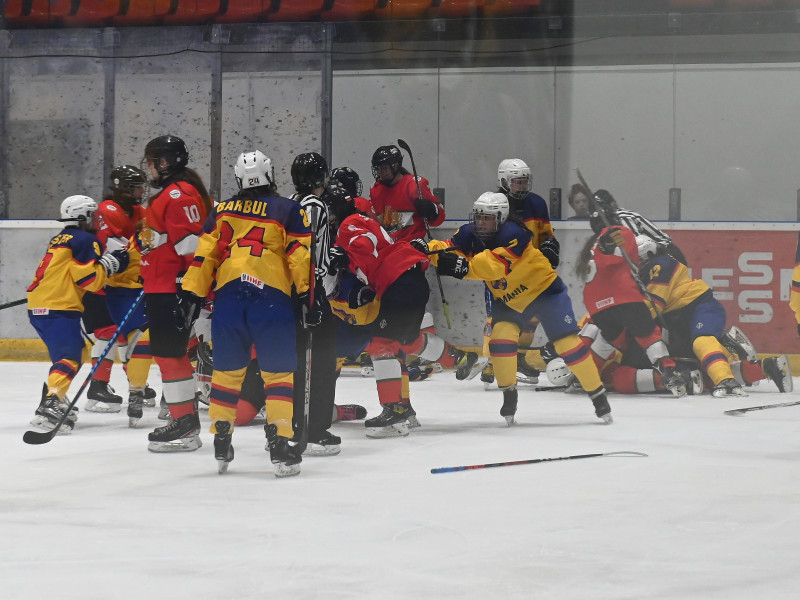 HOCHEI FEMININ:ROMANIA-BULGARIA, CAMPIONATUL MONDIAL, DIVIZIA III, GRUPA A (9.04.2023)
