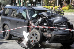 Car Accident for Lazio Soccer Player Ciro Immobile, Rome, Italy - 16 Apr 2023