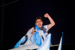 Italy: post-Juventus celebrations at Capodichino airport SSC Napoli s Macedonian midfielder Eljif Elmas During Celebrati