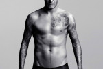 David Beckham shows off his ripped body