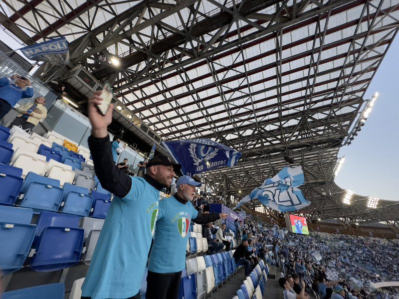 Soccer: Serie A; Napoli’s sopporters watch the match against Udinese