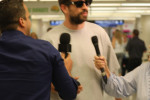 *EXCLUSIVE* Gerard Pique is ambushed by media as he arrives at Miami International Airport