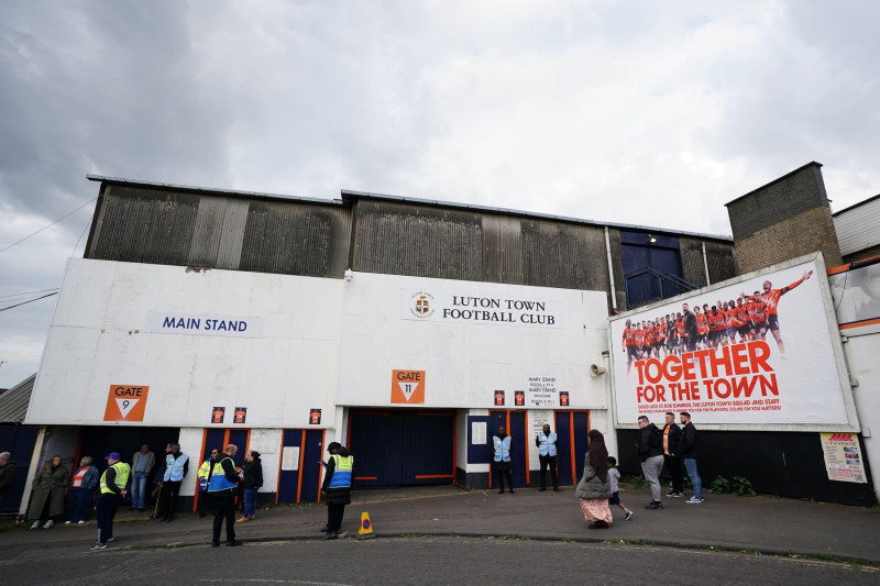 A general view outside of the stadium before the Sky Bet Championship play-off semi-final second leg match at Kenilworth Road, Luton. Picture date: Tuesday May 16, 2023.