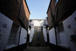 A general view of stairs leading into the stadium before the Sky Bet Championship play-off semi-final second leg match at Kenilworth Road, Luton. Picture date: Tuesday May 16, 2023.