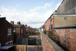 A general view of stairs outside of the ground before the Sky Bet Championship play-off semi-final second leg match at Kenilworth Road, Luton. Picture date: Tuesday May 16, 2023.